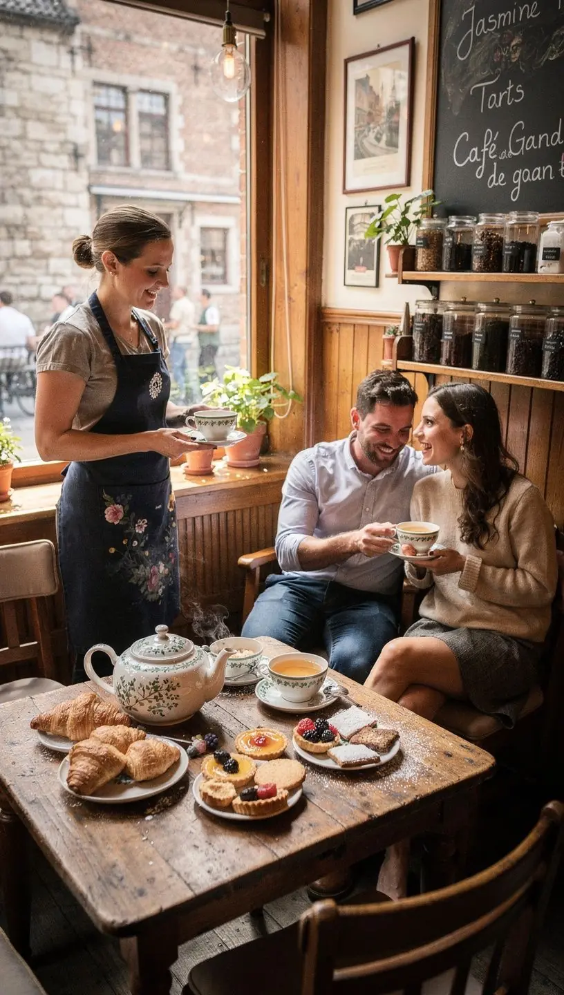 Service Г  thГ© Г©lГ©gant en porcelaine avec une infusion de jasmin dorГ©.