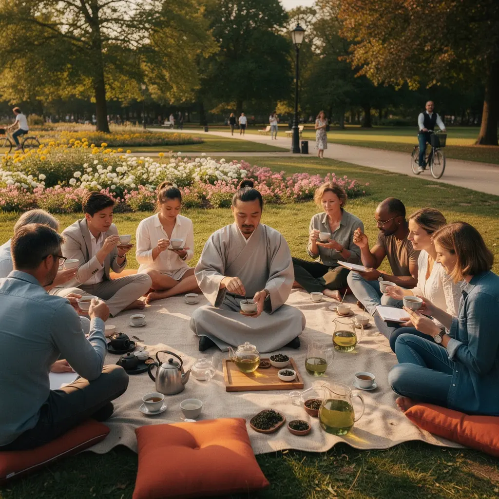 Gros plan sur des fleurs de jasmin fraГ®ches, symbolisant la tradition chinoise.