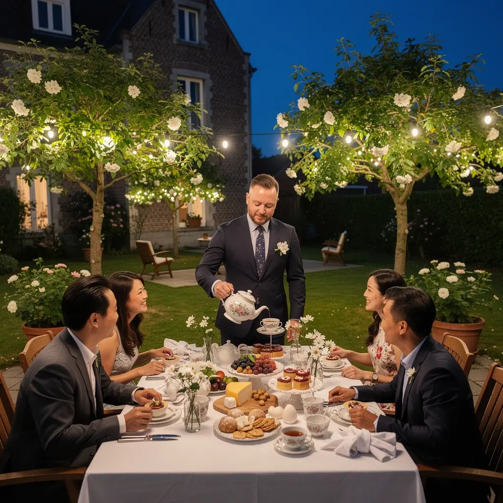 Moment de dГ©gustation de thГ© au jasmin, apportant sГ©rГ©nitГ© et Г©lГ©gance.